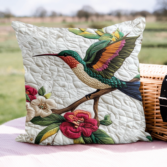 Hummingbird Haven Quilted Pillow Case NCU0VH4758
