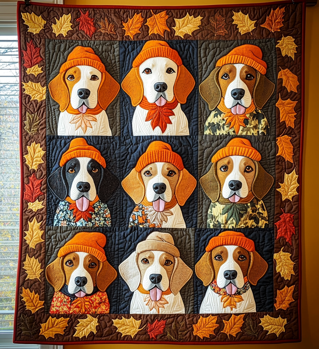 Quirky Beagle Quilted Blanket NCU0VL490