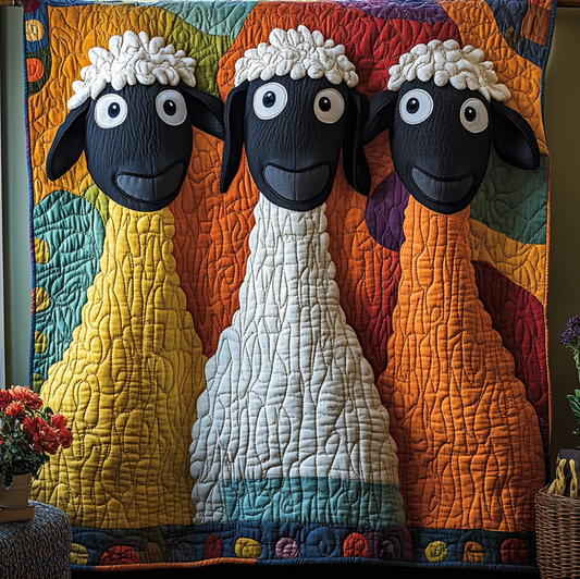 Quirky Sheeps Quilted Blanket NCU0DV5540