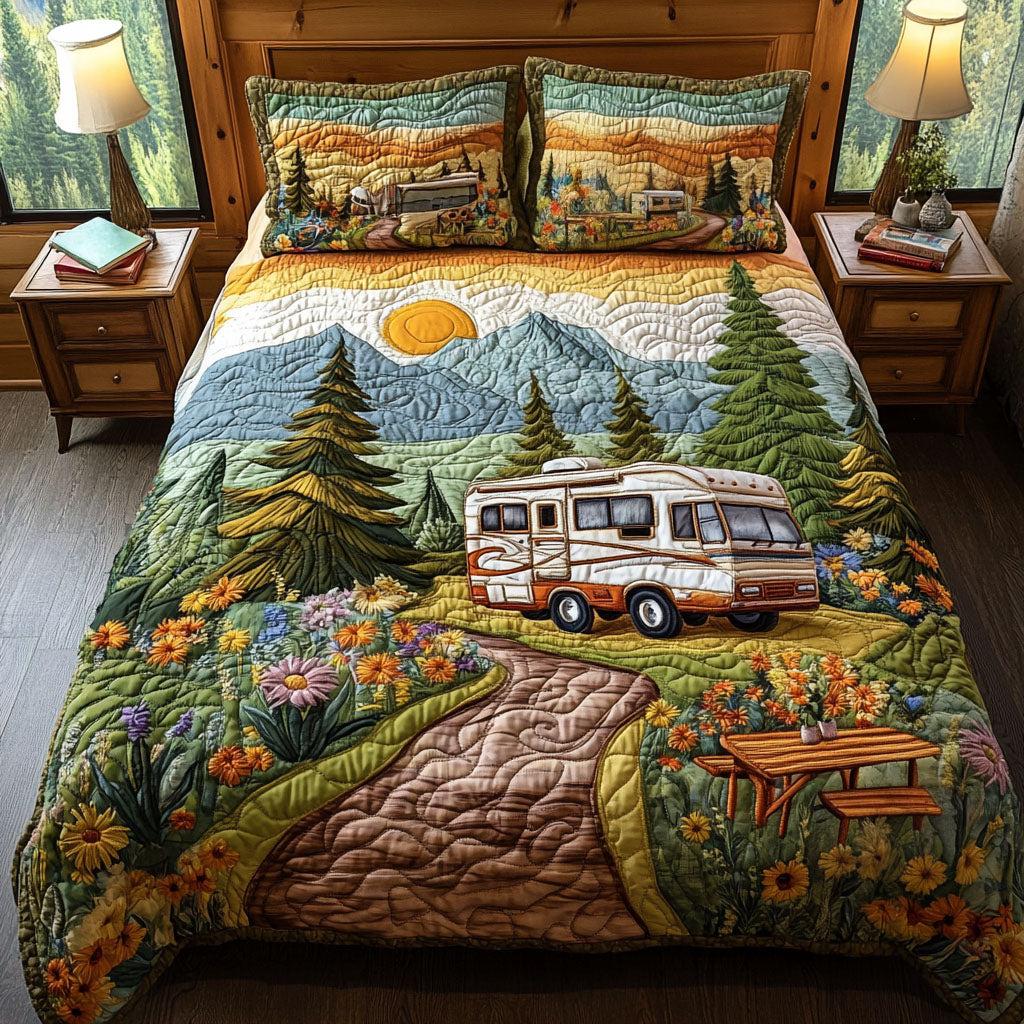 RV Serenity 3-Piece Quilted Bedding Set NCU0PT6352