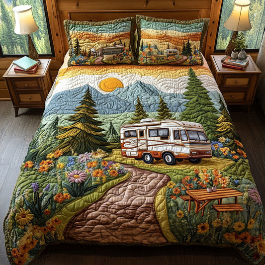 RV Serenity 3-Piece Quilted Bedding Set NCU0PT6352