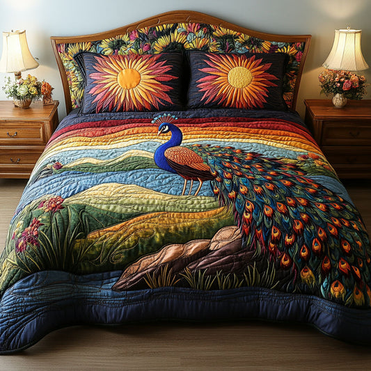 Radiance Across the Landscape 3-Piece Quilted Bedding Set NCU0PT5944