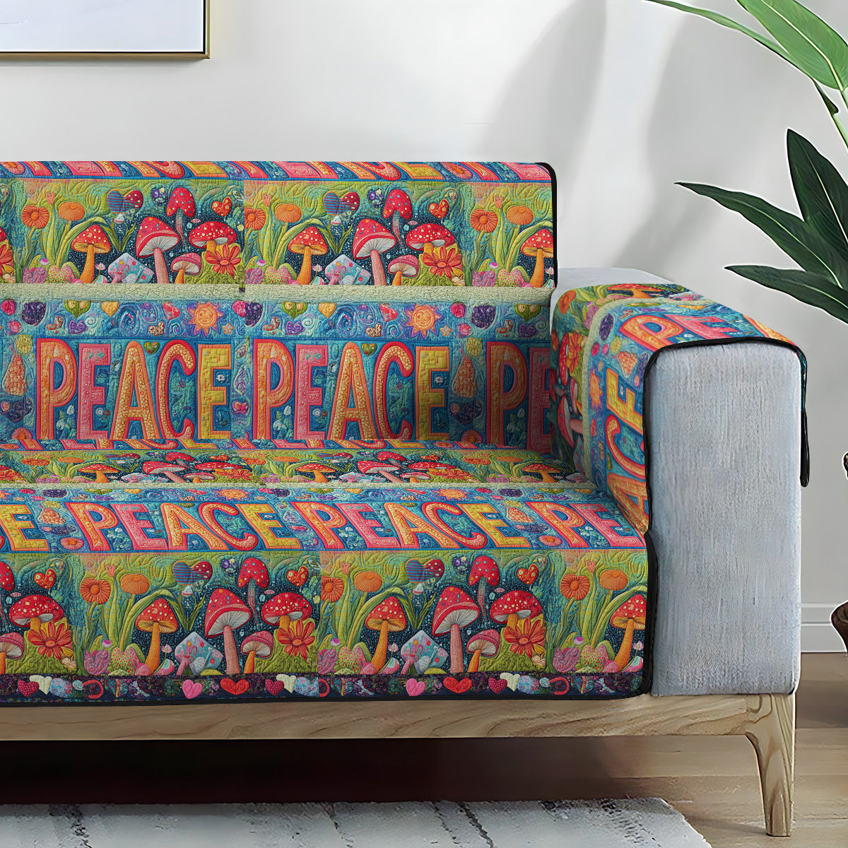Radiance of Peace Quilted Sofa Cover NCU0PT6910