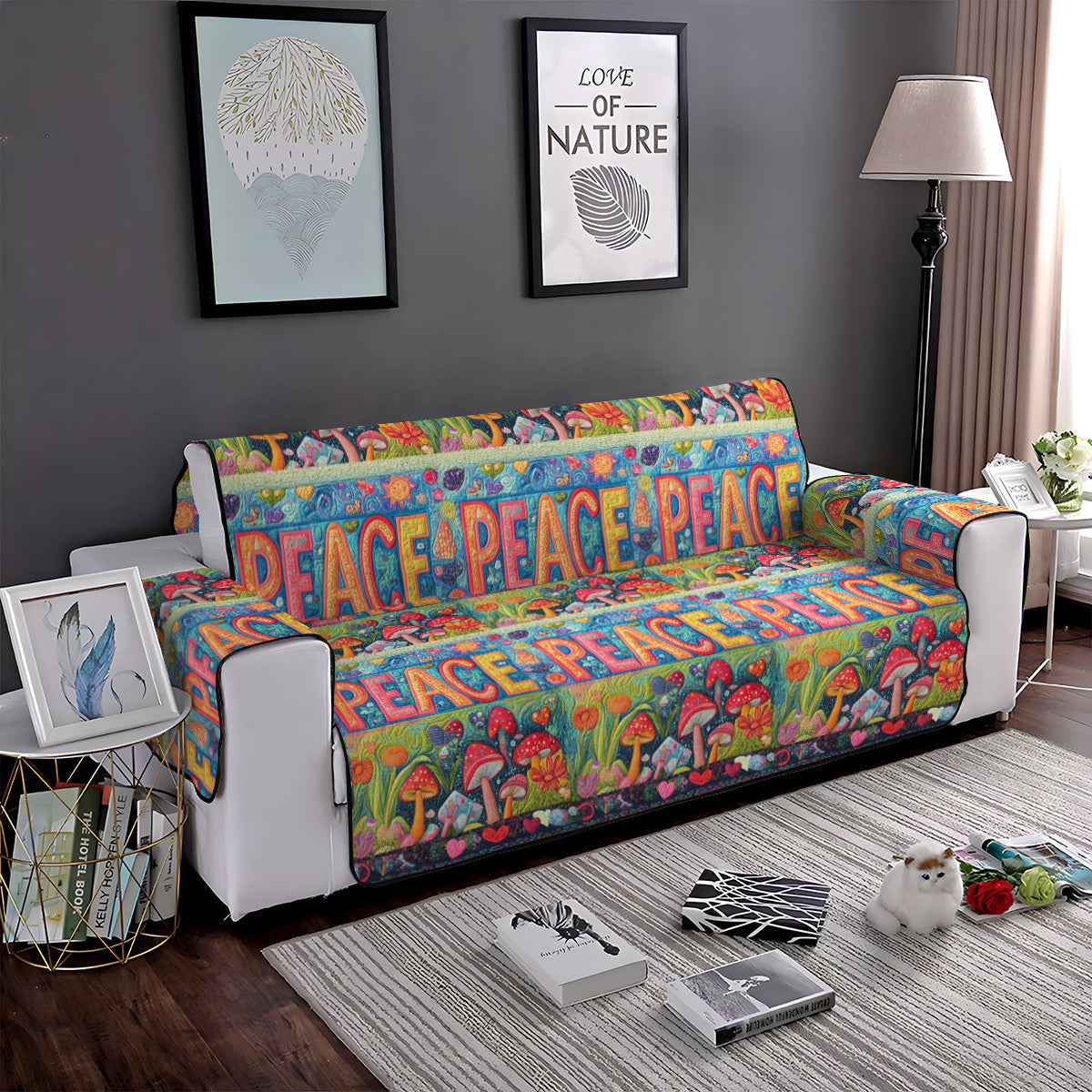 Radiance of Peace Quilted Sofa Cover NCU0PT6910