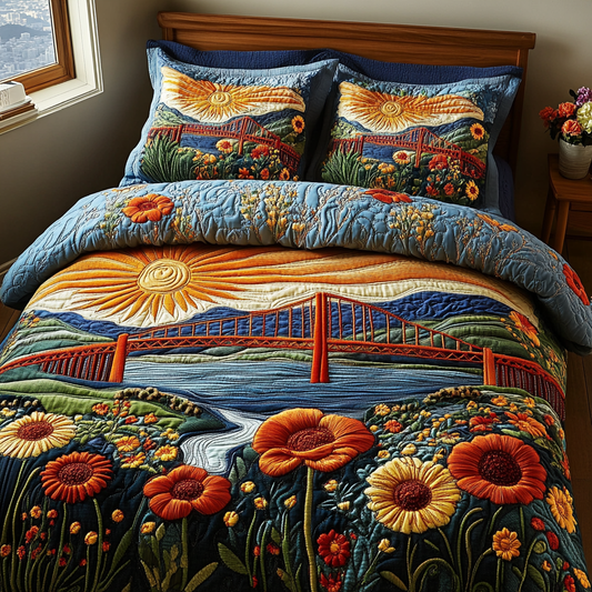 Radiant Petals Quilted Bedding Set NCU0DV5011