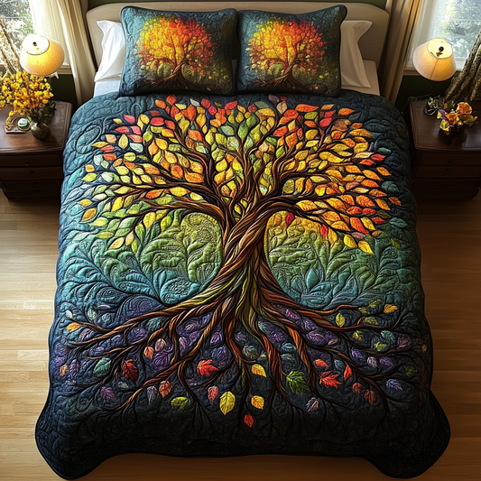 Radiant Arbor 3-Piece Quilted Bedding Set NCU0DV2179