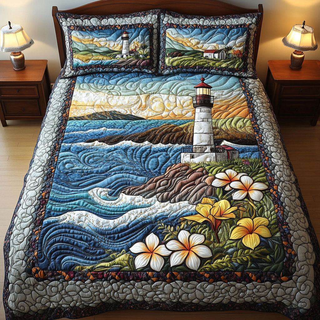 Radiant Beacon 3-Piece Quilted Bedding Set NCU0NT7251