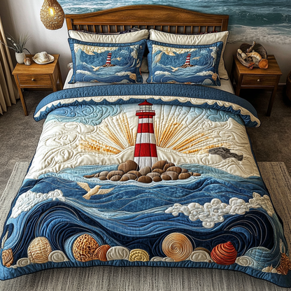 Radiant Beacon 3-Piece Quilted Bedding Set NCU0VL1399