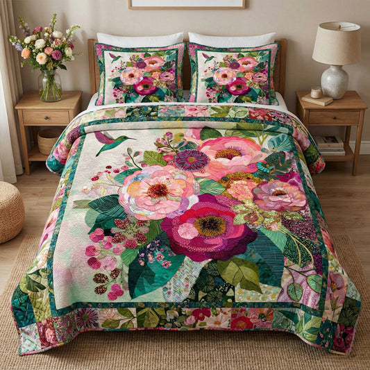 Radiant Bloom 3-Piece Quilted Bedding Set NCU0NT12328