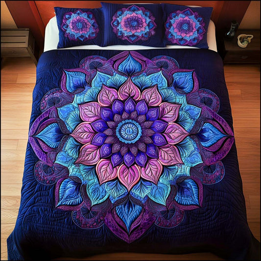 Radiant Bloom 3-Piece Quilted Bedding Set NCU0NT2446