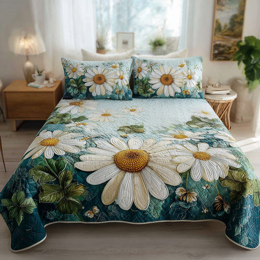 Radiant Bloom 3-Piece Quilted Bedding Set NCU0VL3034