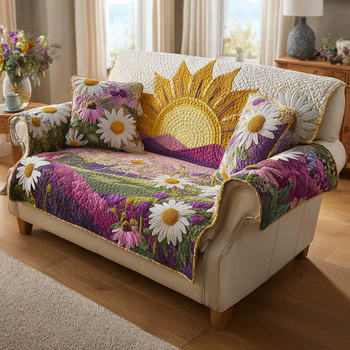 Radiant Bloom Quilted Sofa Cover NCU0HH1721