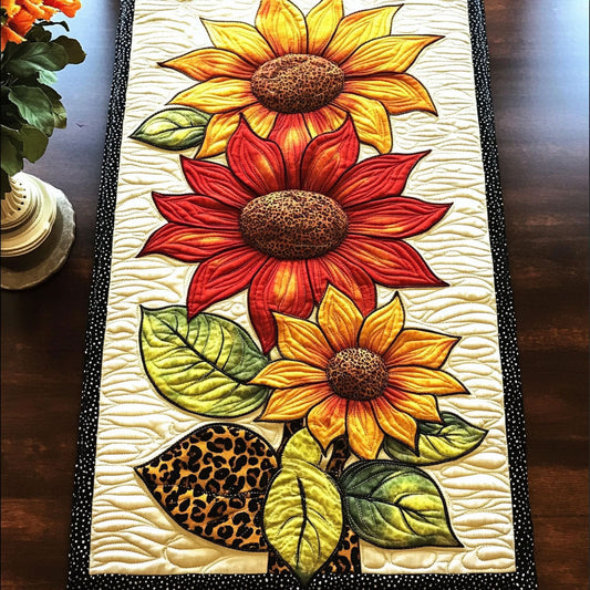 Radiant Bloom Quilted Table Runner NCU0NT7289