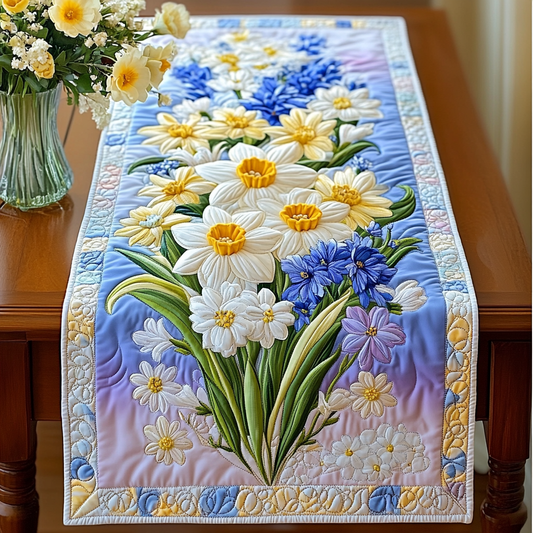 Radiant Blooms Quilted Table Runner NCU0VL1582