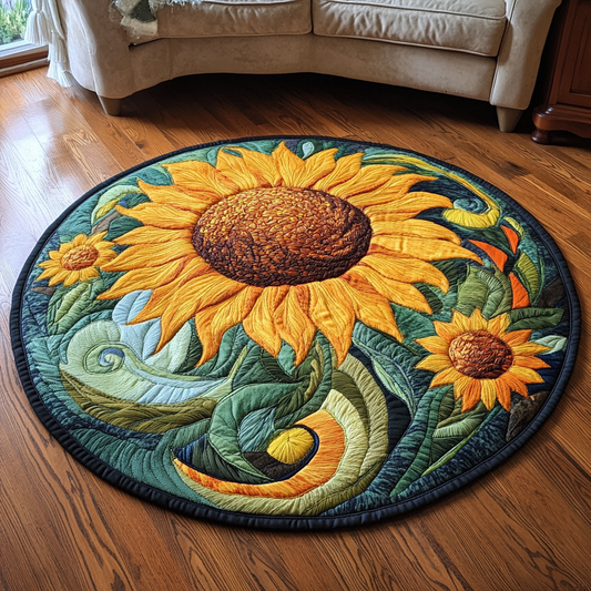 Radiant Blossom Quilted Round Mat NCU0DK5240
