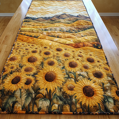 Radiant Blossom Quilted Table Runner NCU0DK5375