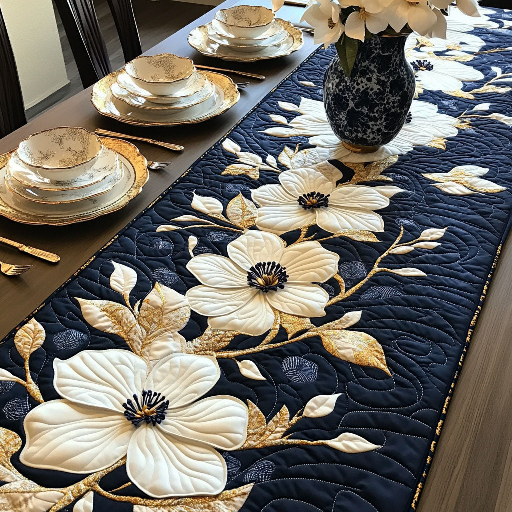 Radiant Blossom Quilted Table Runner NCU0PT6460