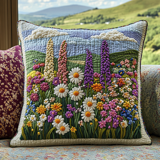 Radiant Daisies Quilted Pillow Case NCU0DV4793