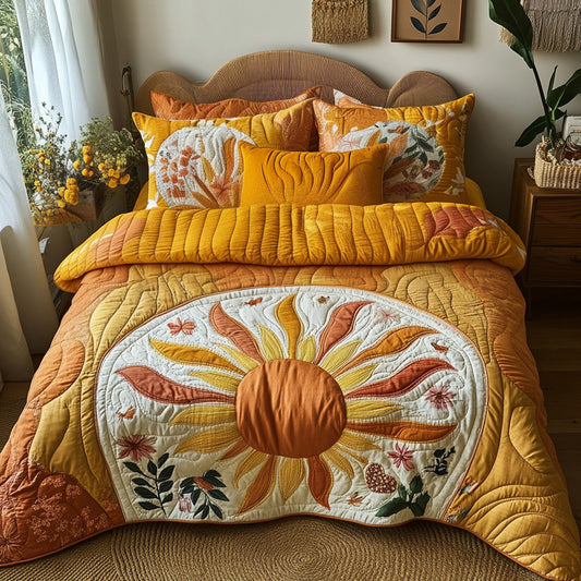 Radiant Day 3-Piece Quilted Bedding Set NCU0DV7351