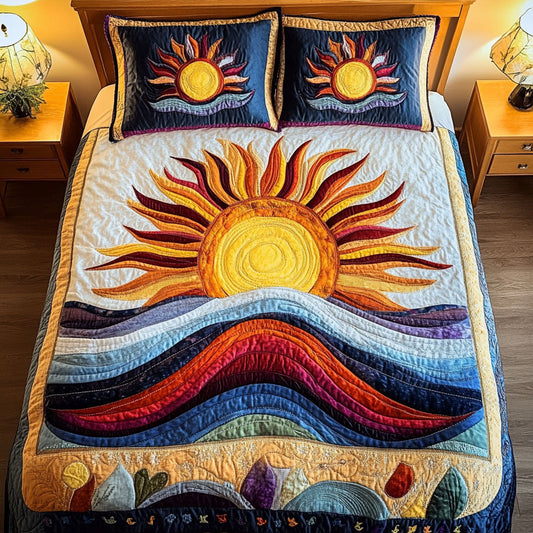 Radiant Days 3-Piece Quilted Bedding Set NCU0NT2539