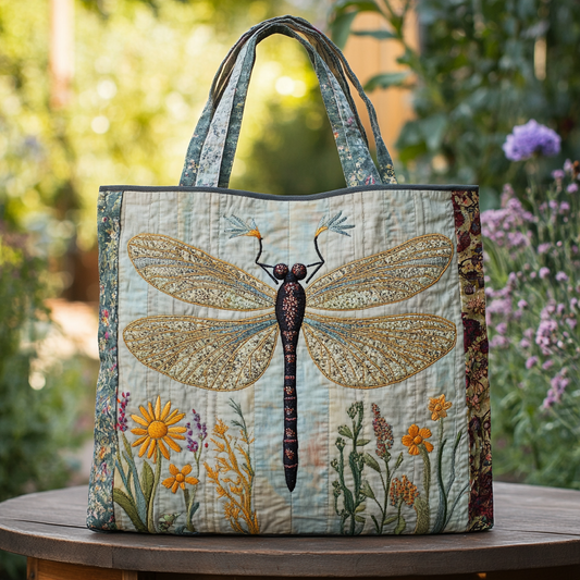 Radiant Dragonfly Quilted Tote Bag NCU0DK9128