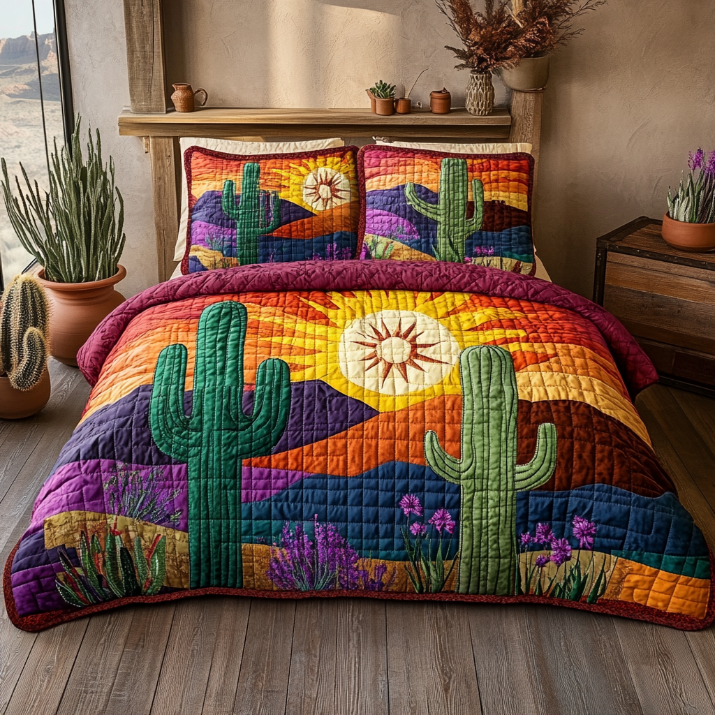 Radiant Dunes 3-Piece Quilted Bedding Set NCU0VL968