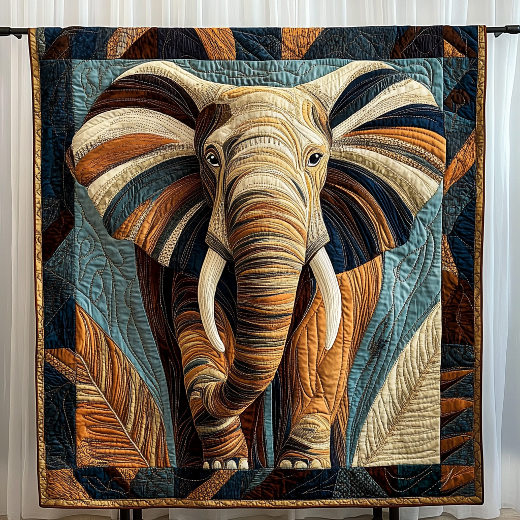 Radiant Elephant Quilted Blanket NCU0DK9582
