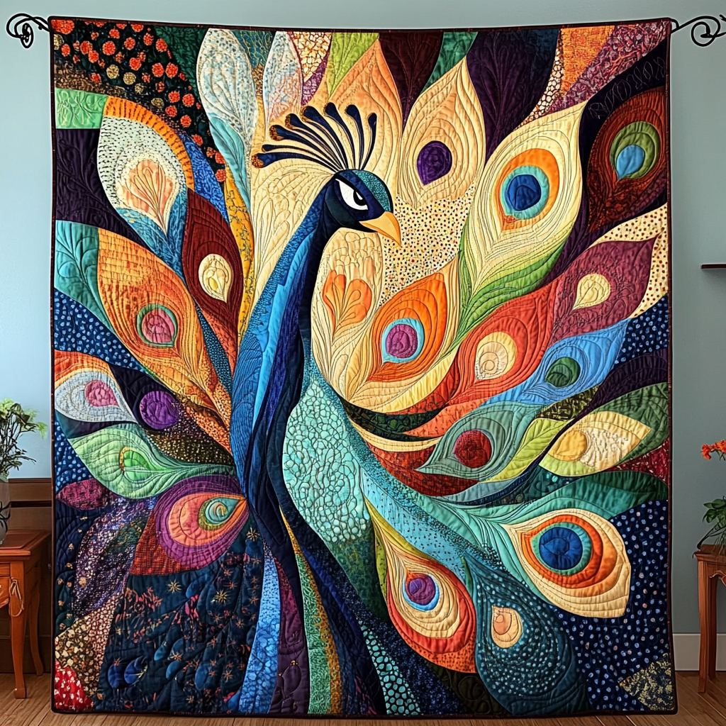 Radiant Feathers Quilted Blanket NCU0VL1593