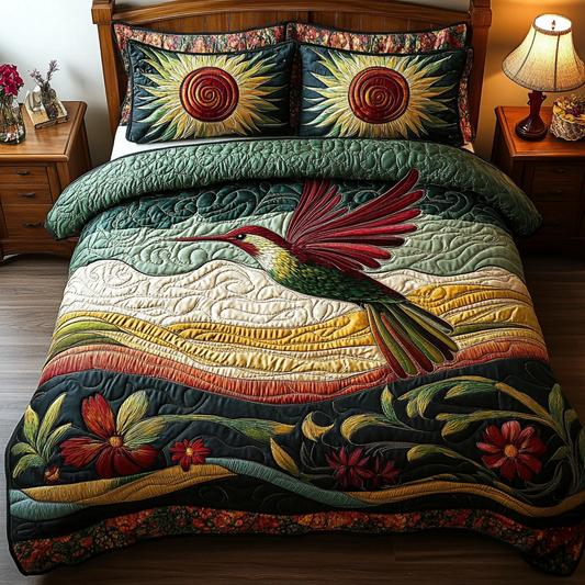 Radiant Flight 3-Piece Quilted Bedding Set NCU0DK5647