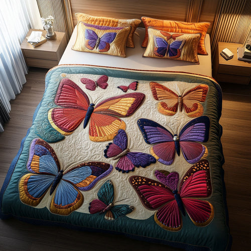 Radiant Flight 3-Piece Quilted Bedding Set NCU0PT2297