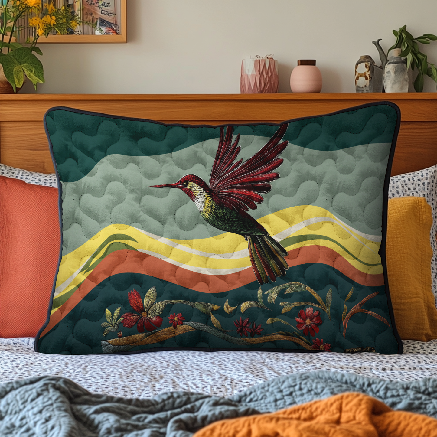 Radiant Flight Quilted Bedding Pillow Case NCU0DK5696