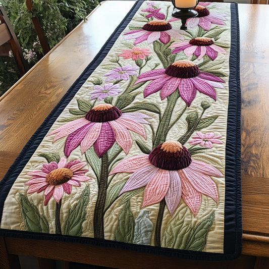 Radiant Flowers Quilted Table Runner NCU0VH4458