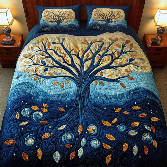 Radiant Forest 3-Piece Quilted Bedding Set NCU0VH1550