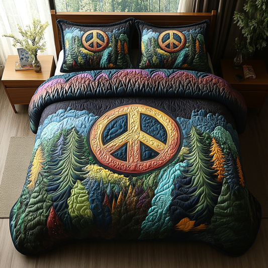 Radiant Forest Souls 3-Piece Quilted Bedding Set NCU0DV5551