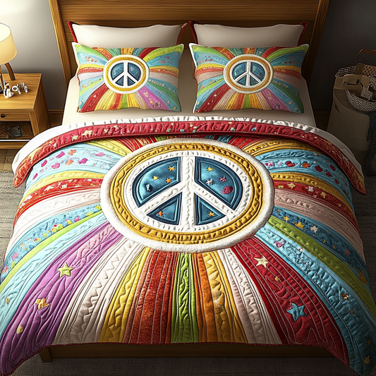 Radiant Harmony 3-Piece Quilted Bedding Set NCU0VL1154