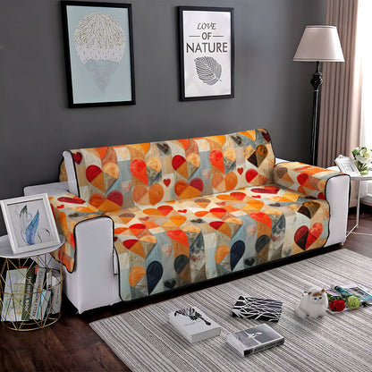 Radiant Hearts Quilted Sofa Cover NCU0PT3233