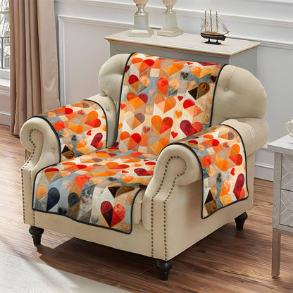 Radiant Hearts Quilted Sofa Cover NCU0PT3233