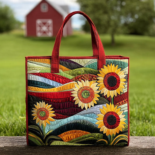 Radiant Landscape Quilted Tote Bag NCU0PT7988