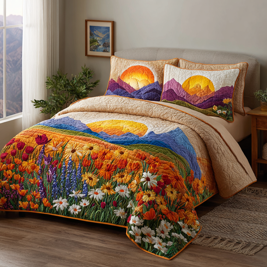 Radiant Meadow 3-Piece Quilted Bedding Set NCU0DK10377