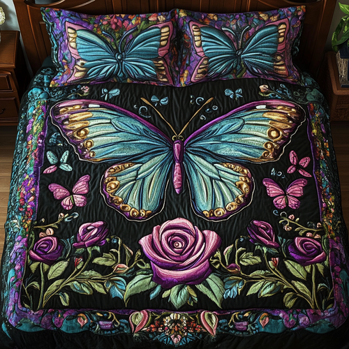 Radiant Meadow 3-Piece Quilted Bedding Set NCU0VH1930