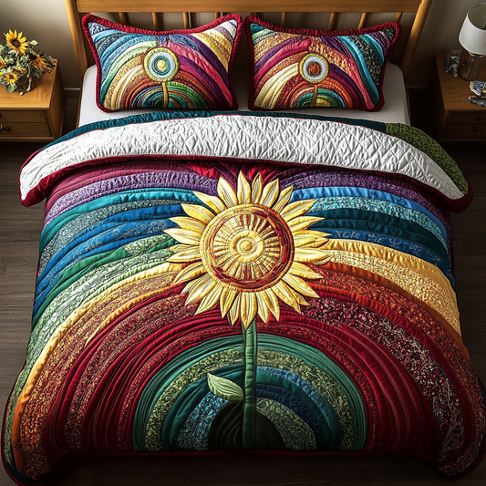 Radiant Meadow 3-Piece Quilted Bedding Set NCU0VH3611