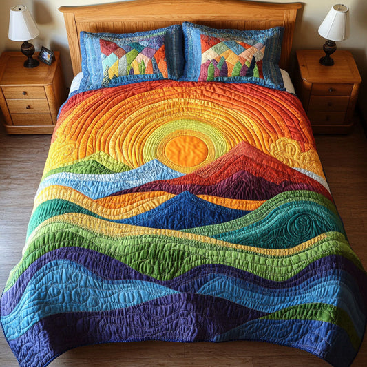 Radiant Mountains 3-Piece Quilted Bedding Set NCU0NT2981