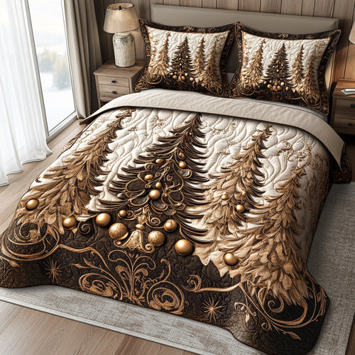 Radiant Noel 3-Piece Quilted Bedding Set NCU0DV8476