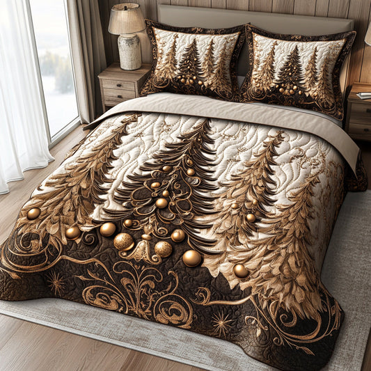 Radiant Noel 3-Piece Quilted Bedding Set NCU0DV8476