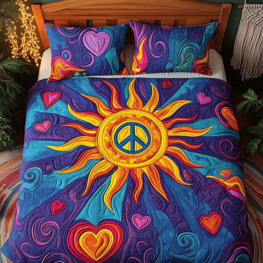 Radiant Peace 3-Piece Quilted Bedding Set NCU0XD537