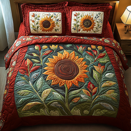 Radiant Petals 3-Piece Quilted Bedding Set NCU0DV3128
