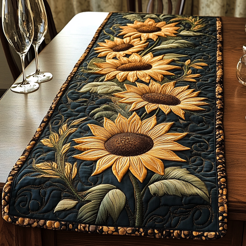 Radiant Petals Quilted Table Runner NCU0DV3113