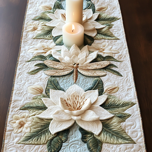 Radiant Petals Quilted Table Runner NCU0VH3996
