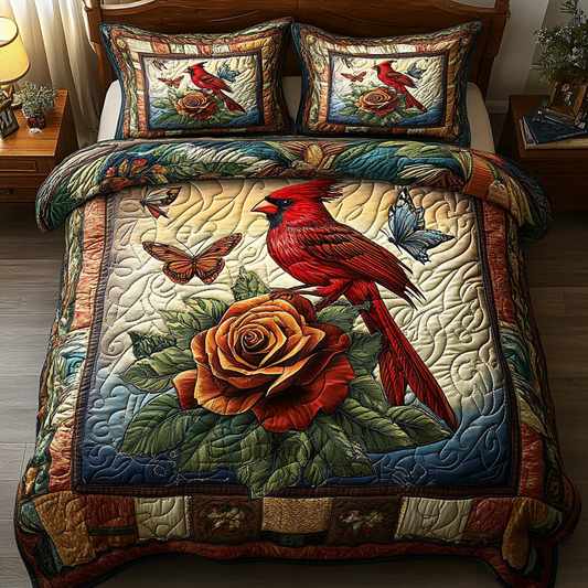 Radiant Plumage 3-Piece Quilted Bedding Set NCU0DK5472