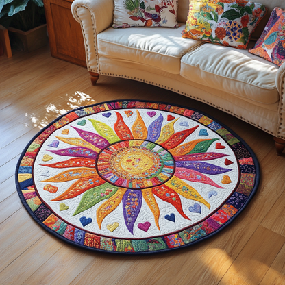 Radiant Rays Quilted Round Mat NCU0DK4658